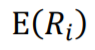 expected return for single capital asset (stocks, indices, bonds, etc)